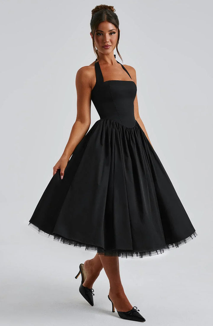 EVANA MIDI DRESS – BLACK