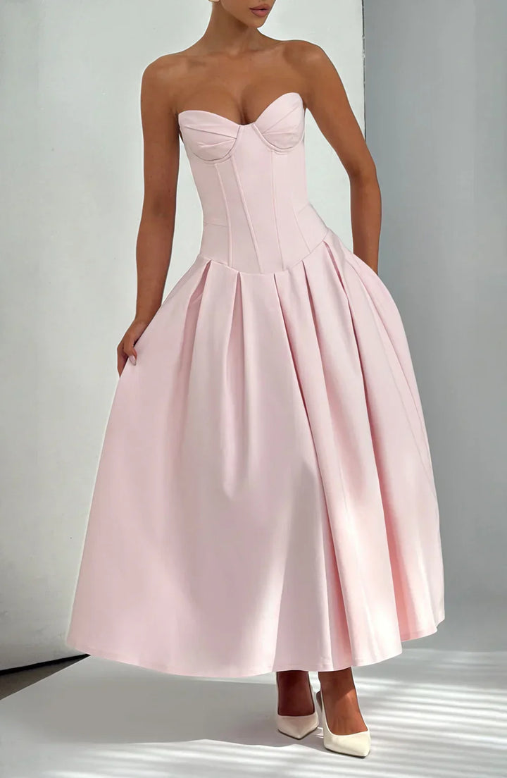 CAMILLE MIDI DRESS – BLUSH