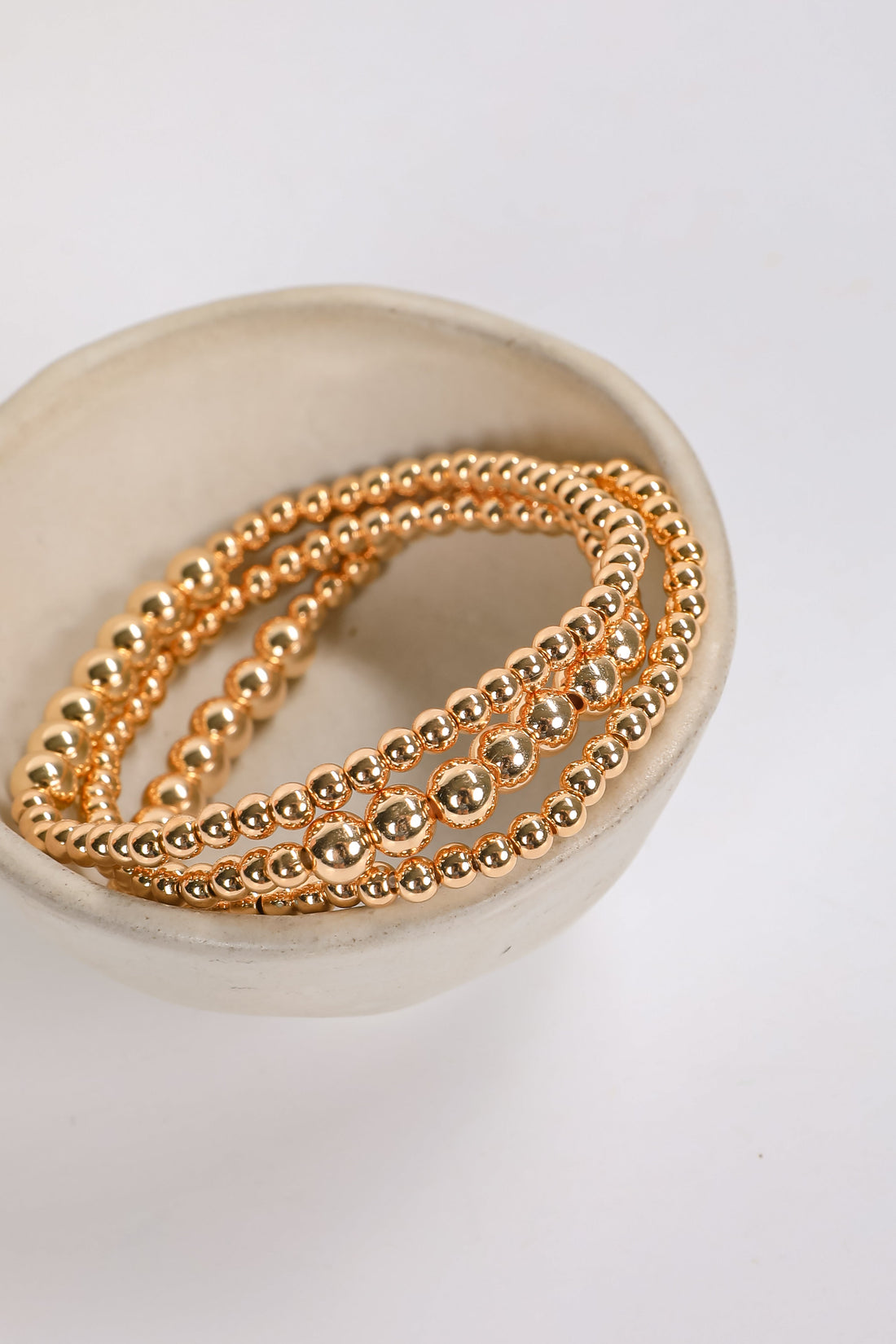 Eleanor Gold Beaded Bracelet Set