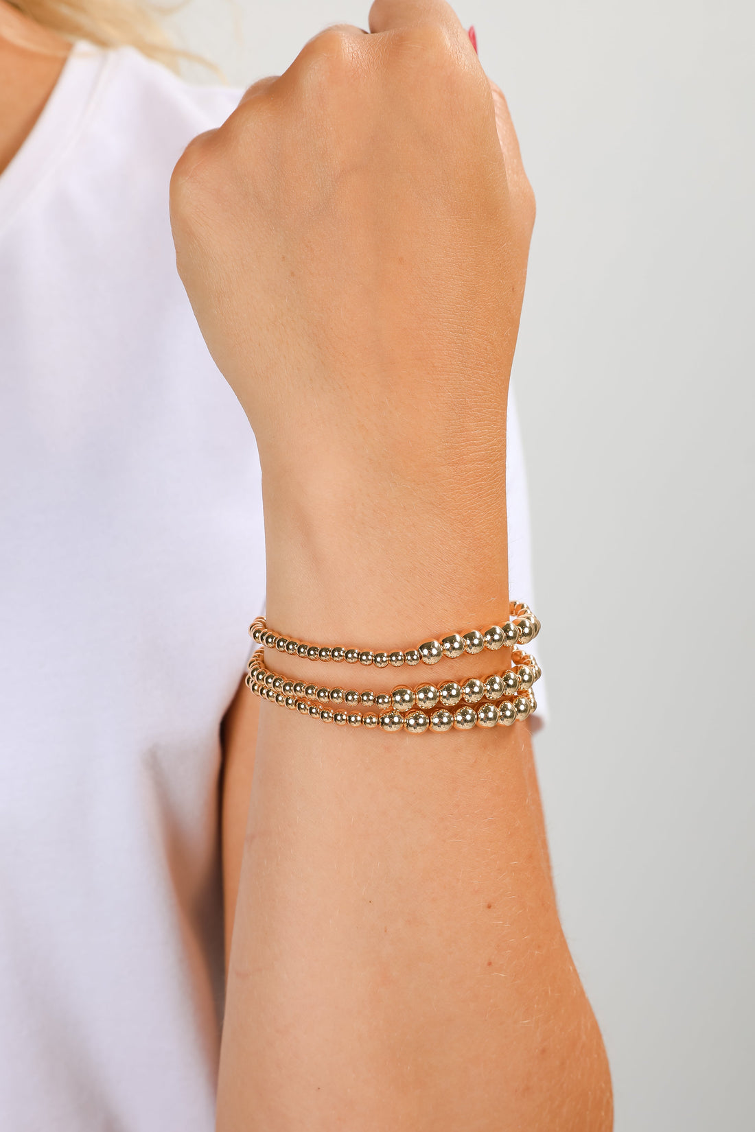 Eleanor Gold Beaded Bracelet Set