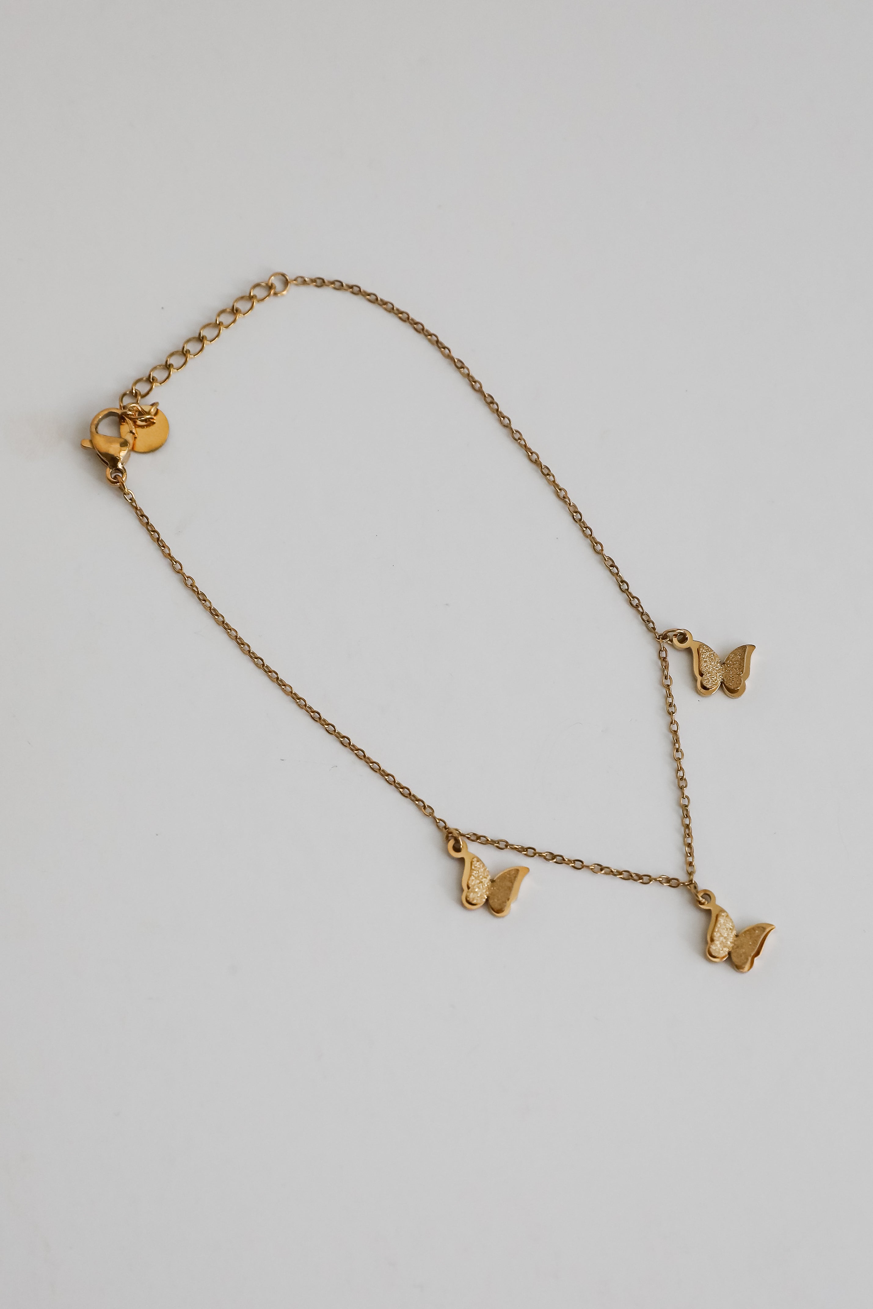Ariana Gold Butterfly Charm Anklet