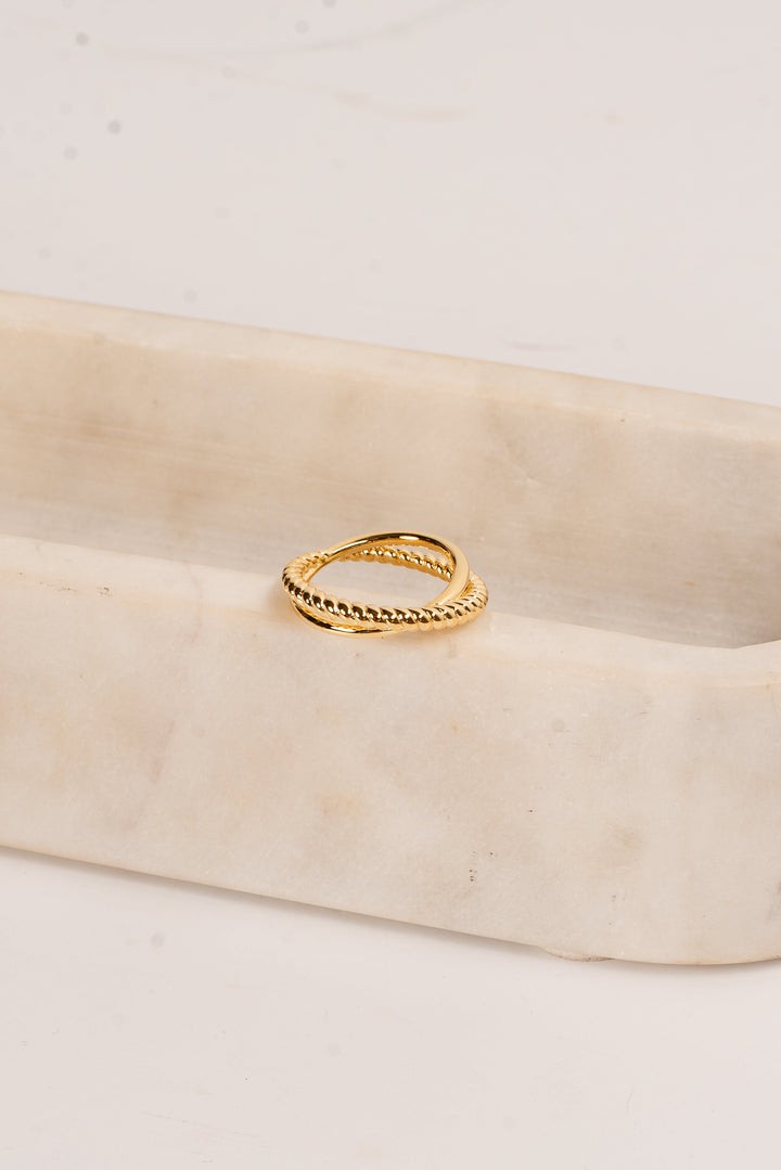 Nina Gold Double Ring