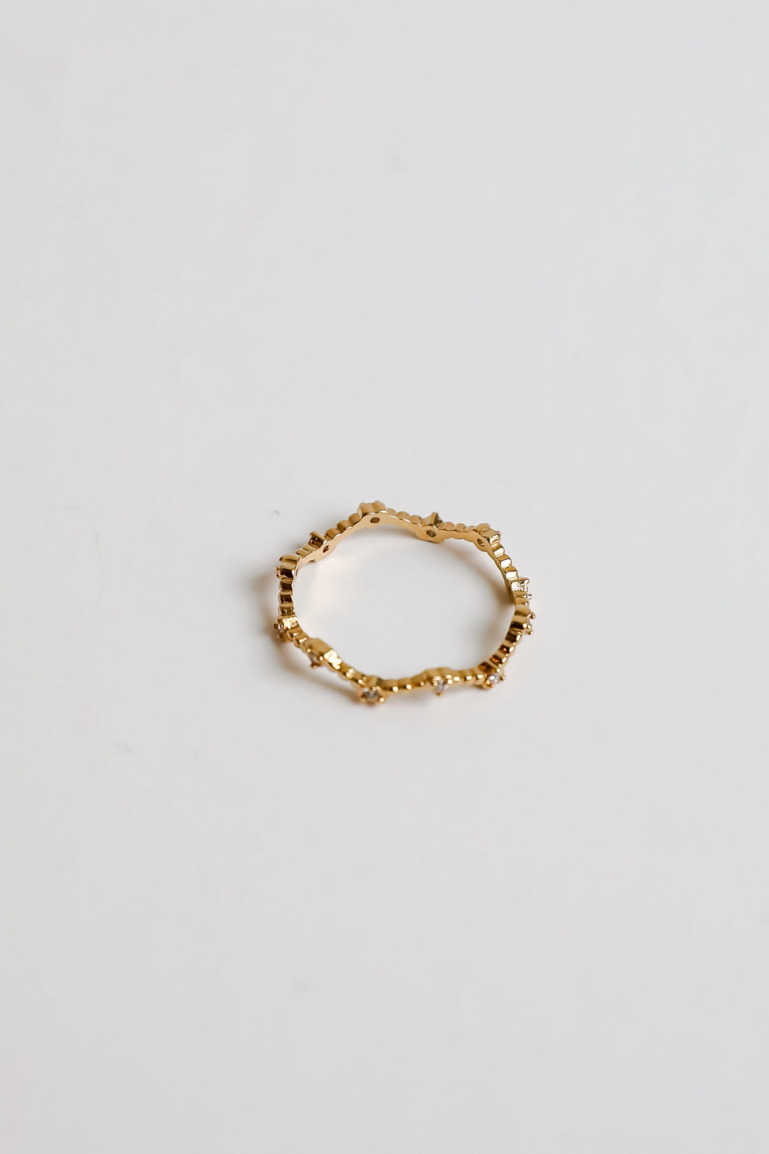 Everleigh Gold Rhinestone Heart Ring