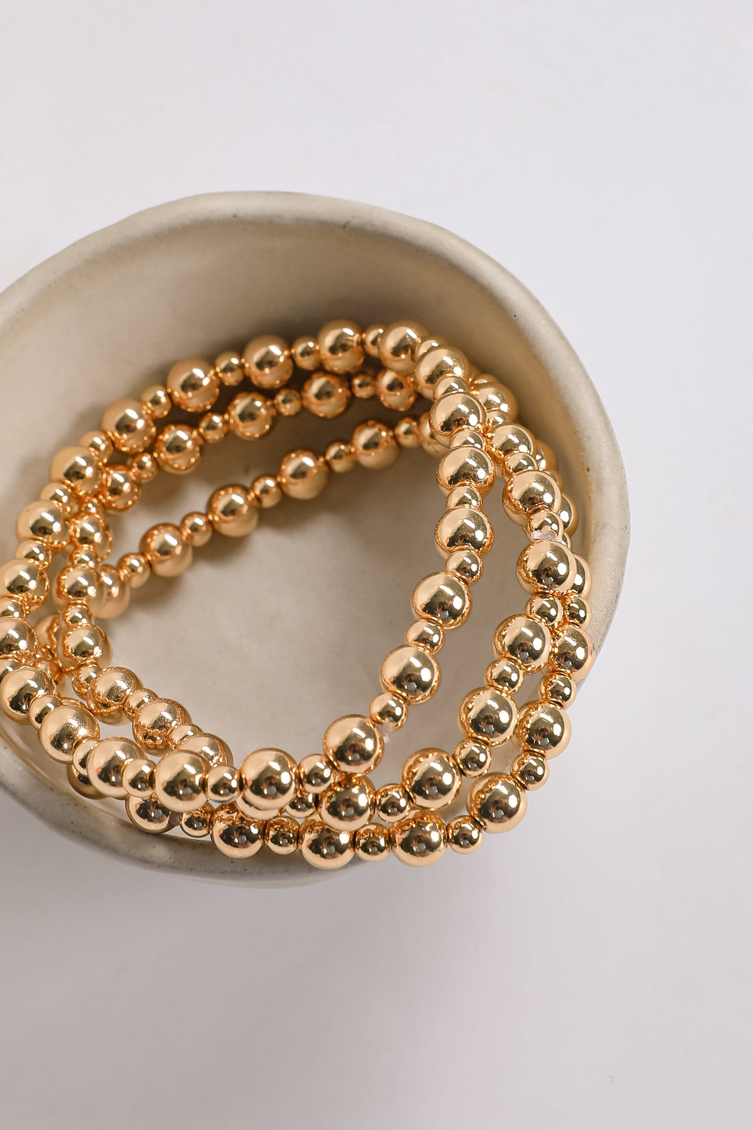 Elizabeth Gold Beaded Bracelet Set