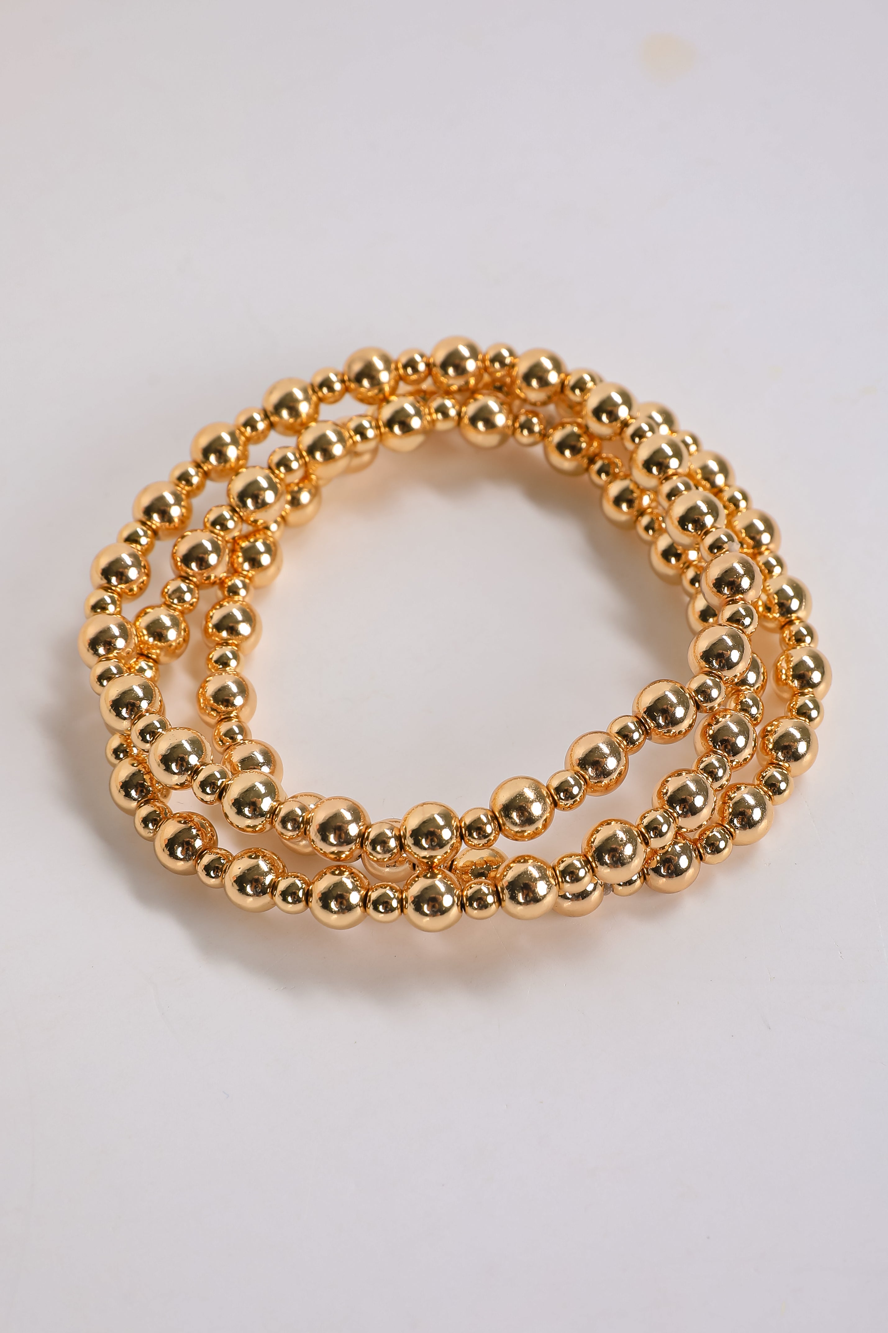 Elizabeth Gold Beaded Bracelet Set