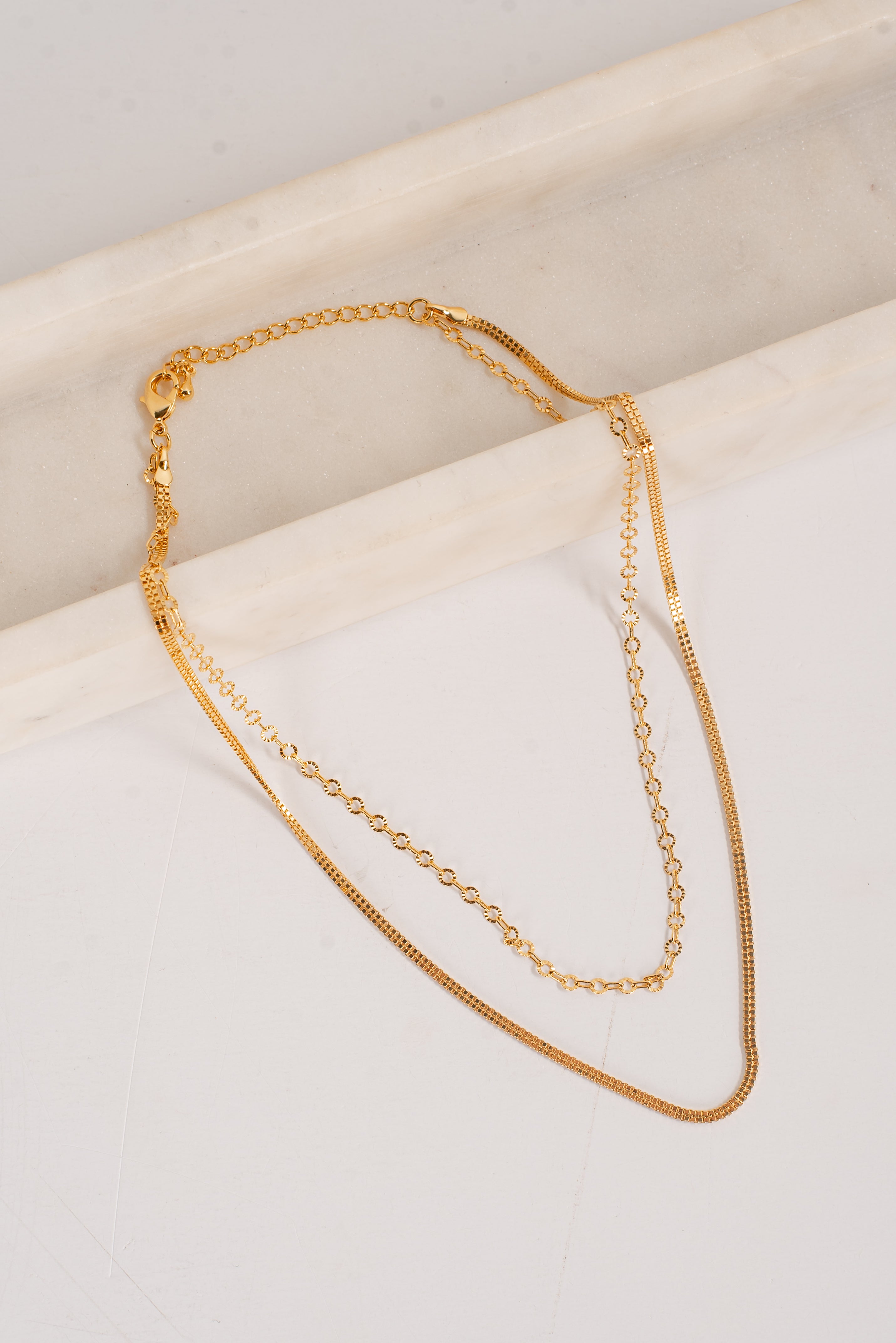 London Gold Layered Chain Necklace