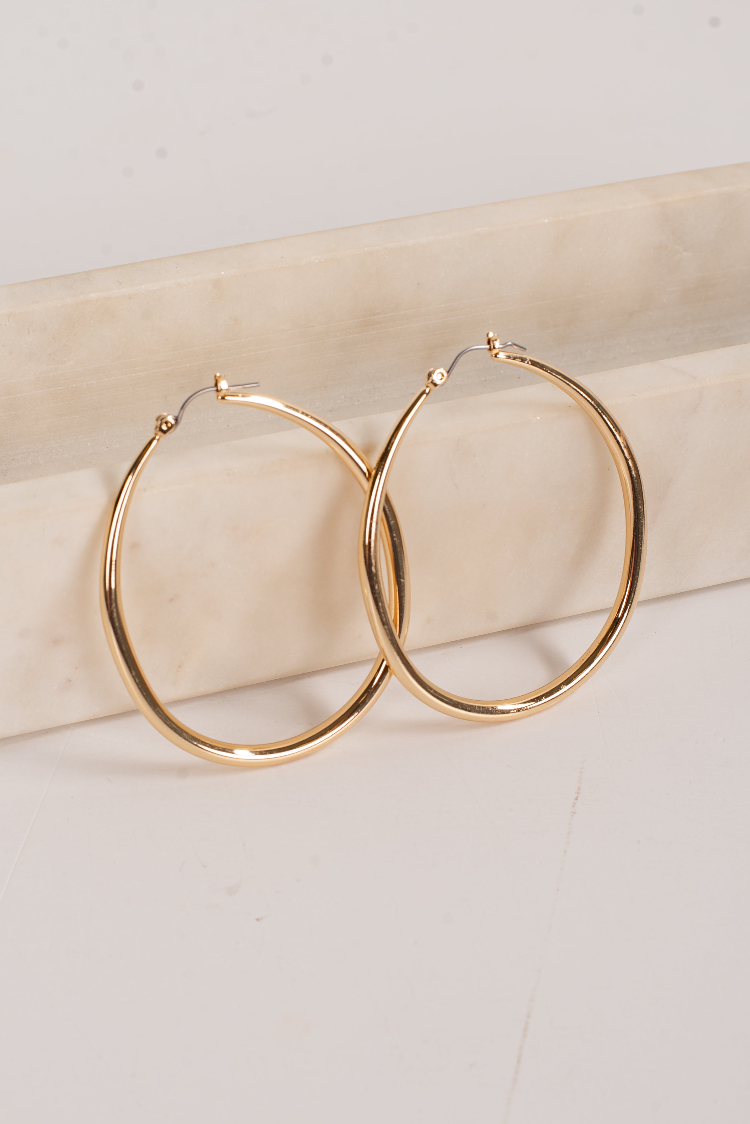 Gracie Gold Oval Hoop Earrings