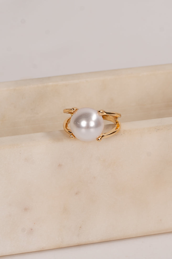 Mallory Gold Pearl Ring