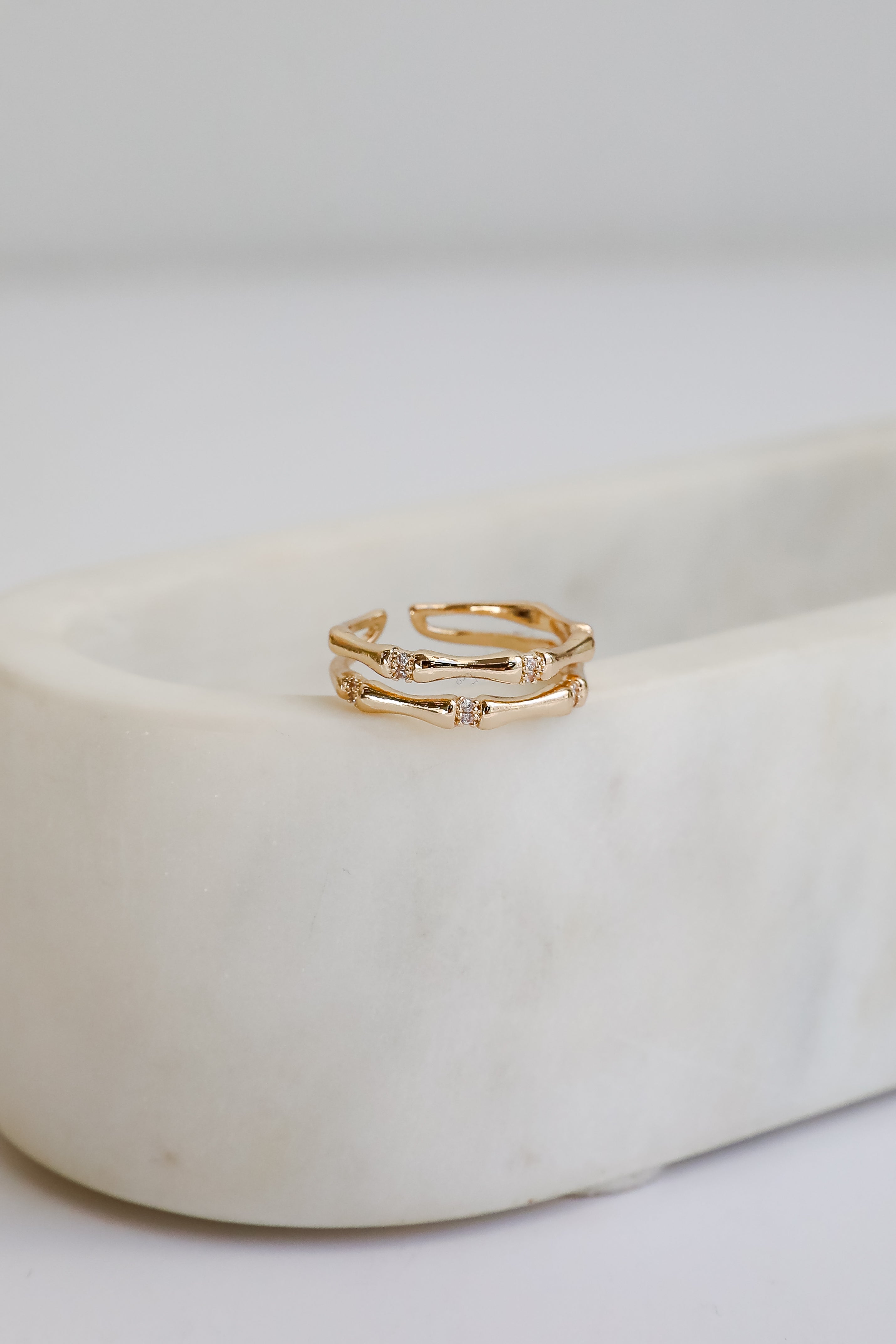 Luna Gold Double Ring