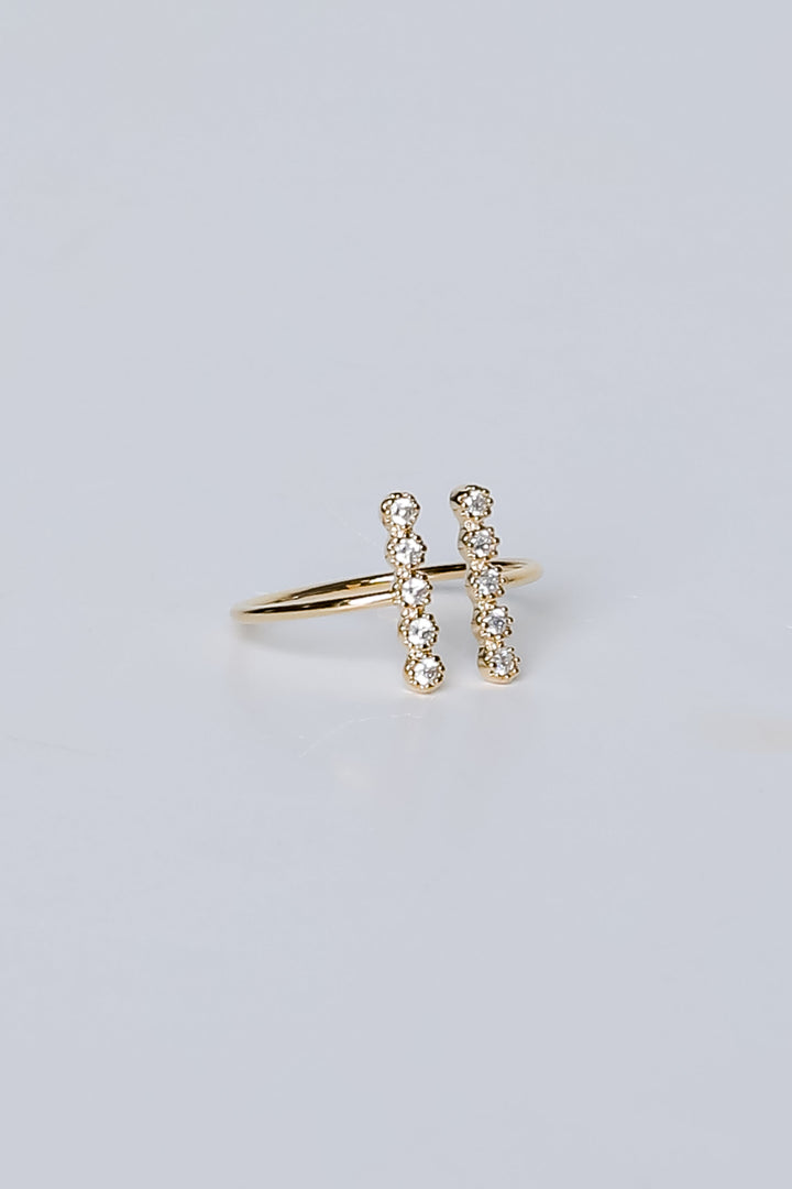 Aria Gold Rhinestone Ring
