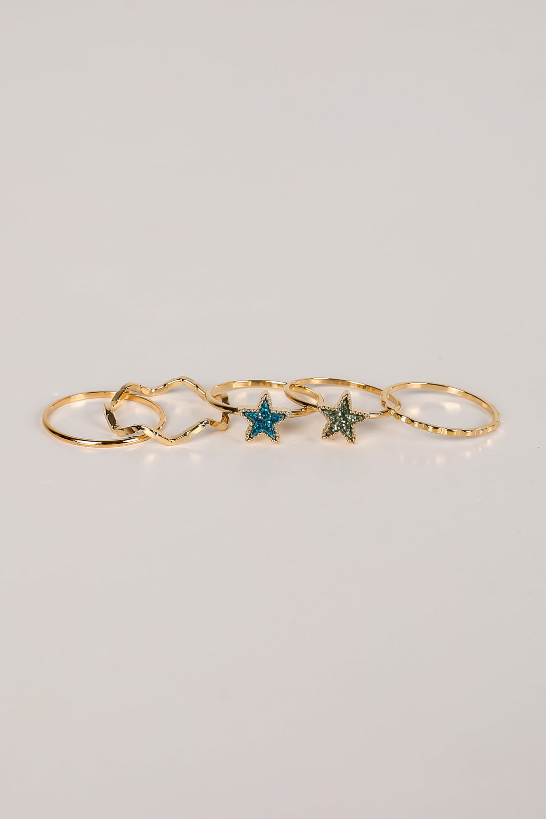 Erin Gold Star Ring Set