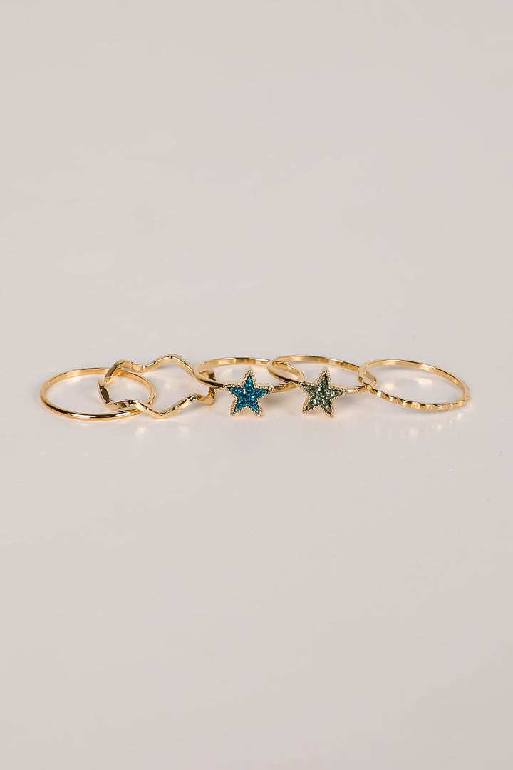 Erin Gold Star Ring Set
