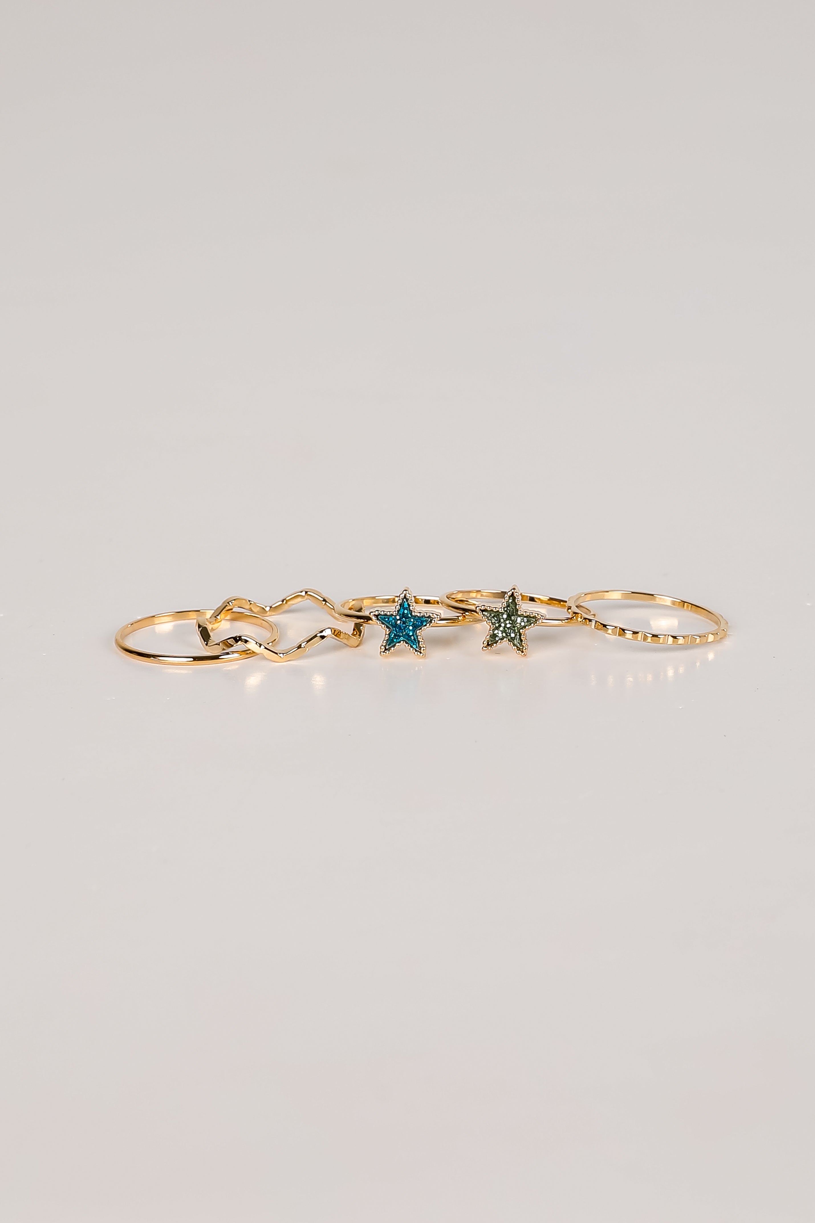 Erin Gold Star Ring Set