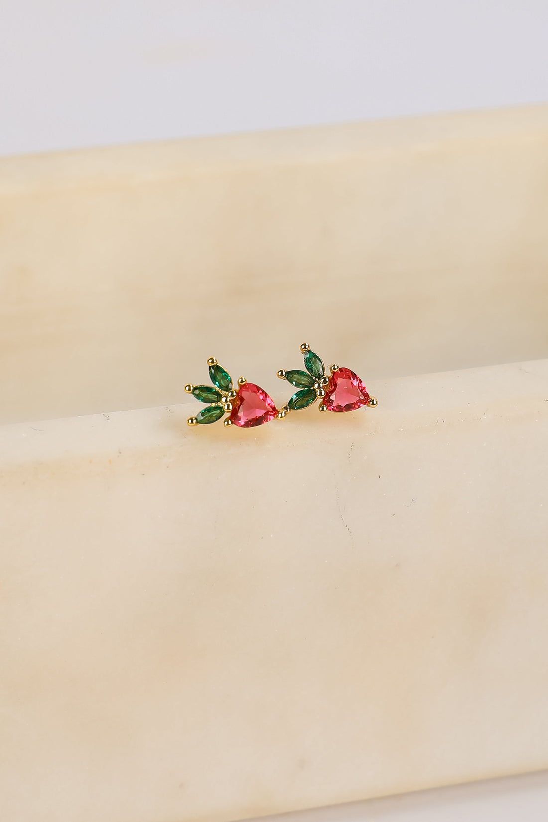 Scarlett Pink Gemstone Stud Earrings